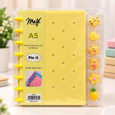 Maxx DIDP-6 A5 Charmlı Bloknot Sarı - 1