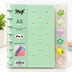 Maxx DIDP-7 A5 Charmlı Bloknot Yeşil - Maxx