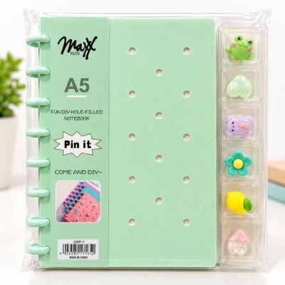 Maxx DIDP-7 A5 Charmlı Bloknot Yeşil - 1