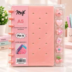Maxx DIDP-8 A5 Charmlı Bloknot Pembe - Maxx