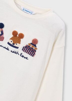 Mayoral Çocuk Uzun Kollu T-shirt,Şapka Desenli AW2604030 - 3