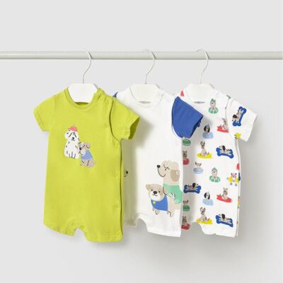 Mayoral Erkek Bebek 3'lü Kısa Paça Tulum Set SS2501798 - 1