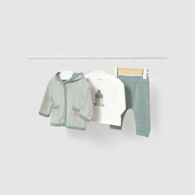 Mayoral Erkek Bebek 3^lü Triko Ceket Takım AW2602668 - 1