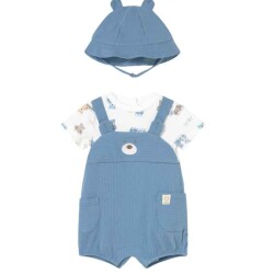 Mayoral Erkek Bebek Şapka Kısa Tulum Set SS2601608 - 4