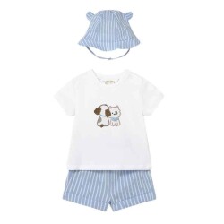Mayoral Erkek Bebek Şapkalı T-shirt Şort Takım SS2601276 - 1