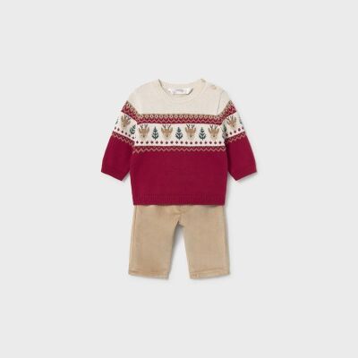 Mayoral Erkek Bebek Triko Kazak 2'li Set AW2602532 - 1