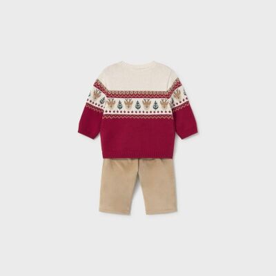 Mayoral Erkek Bebek Triko Kazak 2'li Set AW2602532 - 4