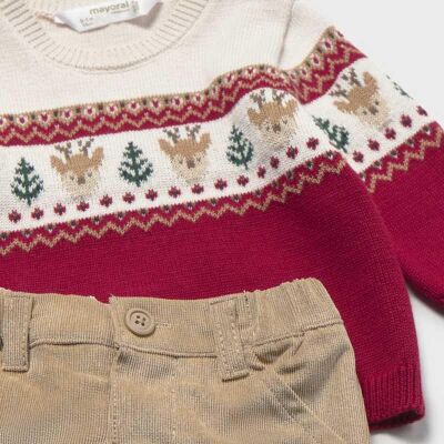 Mayoral Erkek Bebek Triko Kazak 2'li Set AW2602532 - 5