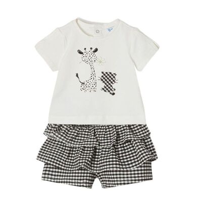 Mayoral Kız Bebek 2'li Fırfırlı Şort T-Shirt Takım - 3