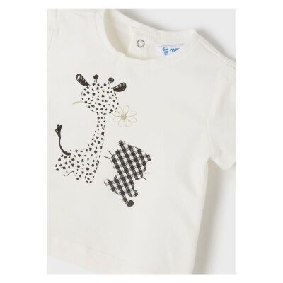 Mayoral Kız Bebek 2'li Fırfırlı Şort T-Shirt Takım - 1