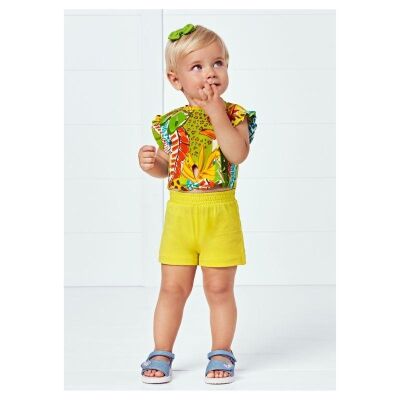 Mayoral Kız Bebek 3'lü T-Shirt Şort Takım - 13