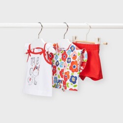 Mayoral Kız Bebek 3'lü T-Shirt Şort Takım - 18