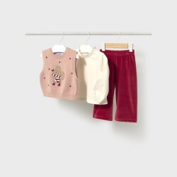 Mayoral Kız Bebek 3'lü Triko Yelekli Set AW2602559 - Mayoral