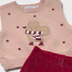 Mayoral Kız Bebek 3'lü Triko Yelekli Set AW2602559 - 4