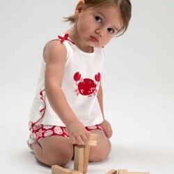 Mayoral Kız Bebek Askılı T-shirt Şort Takım SS2601210 - 2