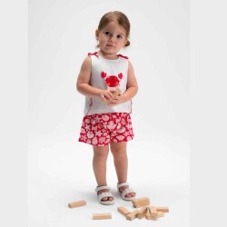 Mayoral Kız Bebek Askılı T-shirt Şort Takım SS2601210 - 3