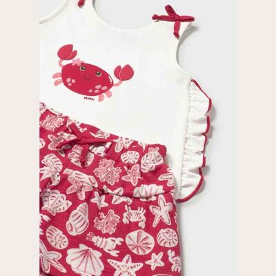 Mayoral Kız Bebek Askılı T-shirt Şort Takım SS2601210 - 4
