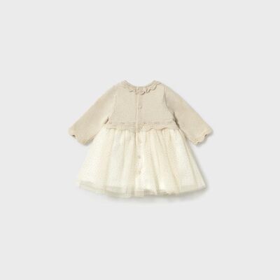 Mayoral Kız Bebek Triko Tüllü Elbise AW2602809 - 3