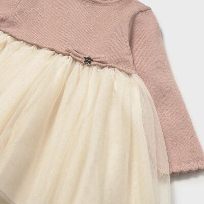 Mayoral Kız Bebek Triko Tüllü Elbise AW2602949 - 3
