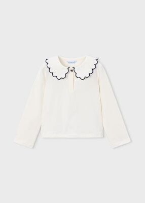 Mayoral Kız Bebek Yakalı Uzun Kollu T-shirt AW2600131 - 1