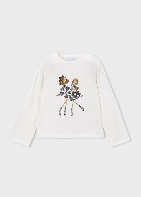 Mayoral Kız Çocuk Uzun Kollu T-shirt AW2604033 - 1