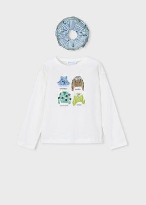 Mayoral Kız Çocuk Uzun Kollu T-shirt Toka Set AW2604028 - 1