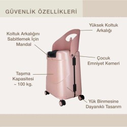 MiaMily Carry On Kabin Boy Valiz Dusty Pink - 5