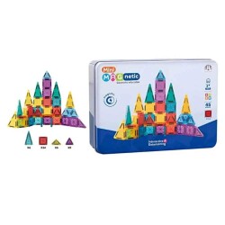 Mini Magnetic Blok Oyun Seti Puzzle Tin Box 45 Parça CH1476 - Magnetic