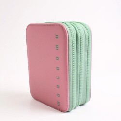 Monocromo Üç Katlı Pu Dolu Kalem Kutusu Pembe - 3