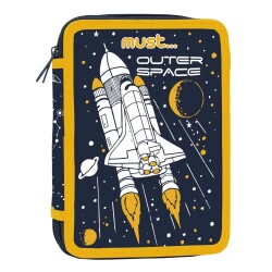 Must İki Gözlü İçi Dolu Kalem Kutusu Outer Space - Must