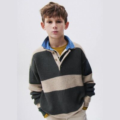 Nukutavake Erkek Çocuk Polo Yaka Triko Kazak AW2607329 - 2