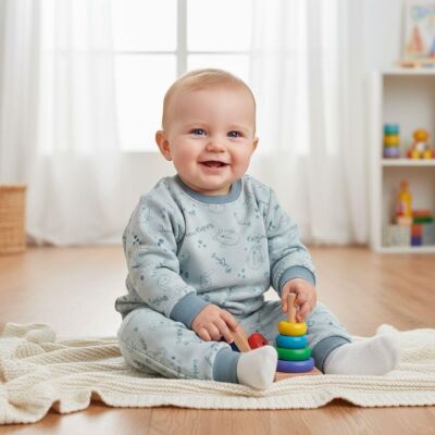 O Piti Piti Bebek Eşofman Puppy Baskılı - 1
