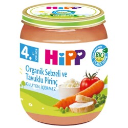 Organik Kavanoz Maması Sebzeli ve Tavuklu Kremalı Pirinç - Hipp