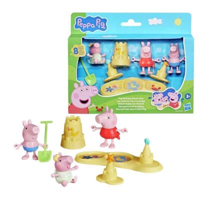 Peppa Pig Oyun Seti Pig Siblings Beach Day - 1