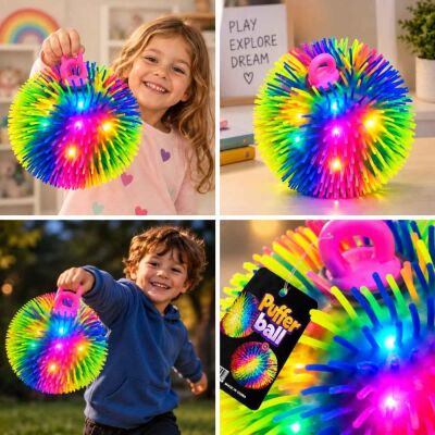 Puffer Ball Püsküllü Top Işıklı / A62 - 2