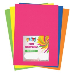 Puti Fon Kartonu Fosforlu 25x35 Cm 10 Lu-6 Karışık - Puti