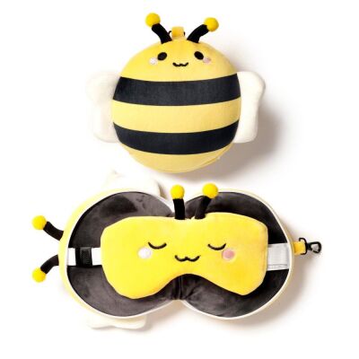 Relaxeazzz Seyahat Yastığı ve Göz Maskesi Adorabugs Bee - 2