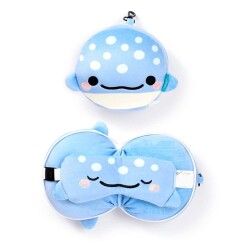 Relaxeazzz Seyahat Yastığı ve Göz Maskesi Adoramals Aoi The Whale Shark - 2