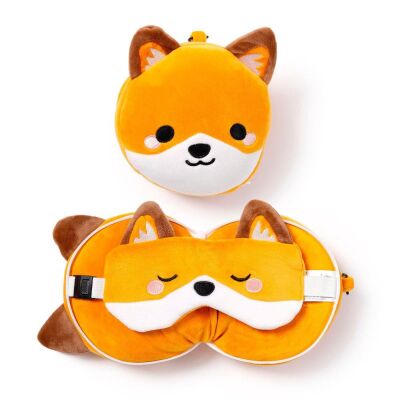 Relaxeazzz Seyahat Yastığı ve Göz Maskesi Adoramals Finnick The Fox - 2