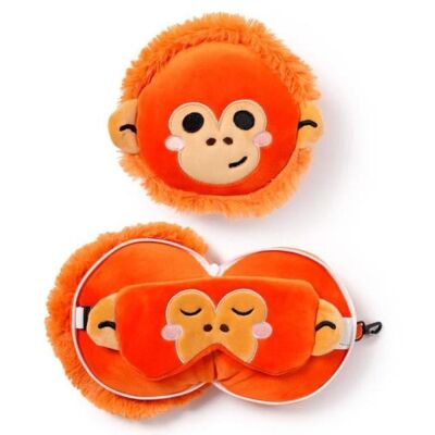Relaxeazzz Seyahat Yastığı ve Göz Maskesi Adoramals Orangutan - 2