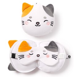 Relaxeazzz Seyahat Yastığı ve Göz Maskesi Adoramals Pets Lola The Cat - 2