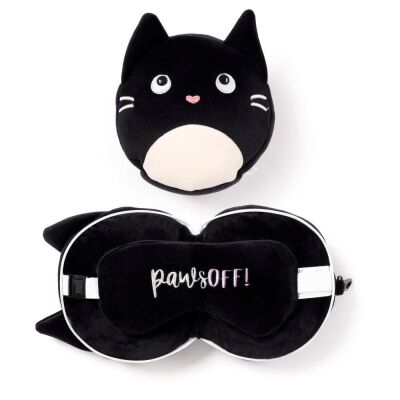 Relaxeazzz Seyahat Yastığı ve Göz Maskesi Feline Fine Cat - 4