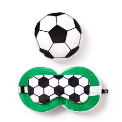Relaxeazzz Seyahat Yastığı ve Göz Maskesi Football - 2