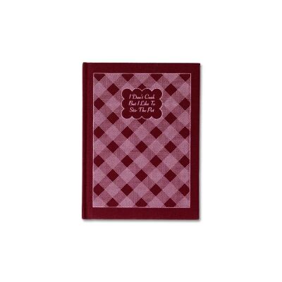 Retro Kapaklı Bordo Self Help Notepad i Don't Cook - 1