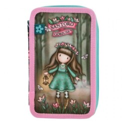 Santoro Wildflower Üç Katlı Dolu Kalem Kutusu - Santoro