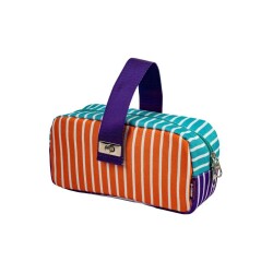 Serve Scase Kilitli Kulplu Çok Amaçlı Çanta Çizgili D Mor Oranj Yeşil - Serve