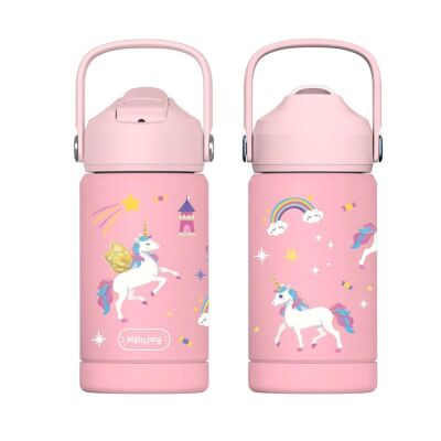 Sipnjoy FlipSip Çocuk Su Termosu 360 ml Golden Horn Unicorn - 3
