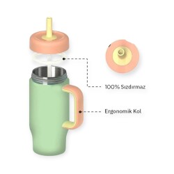 Sipnjoy Handle Hug Tumbler 550 ml Mint - 4