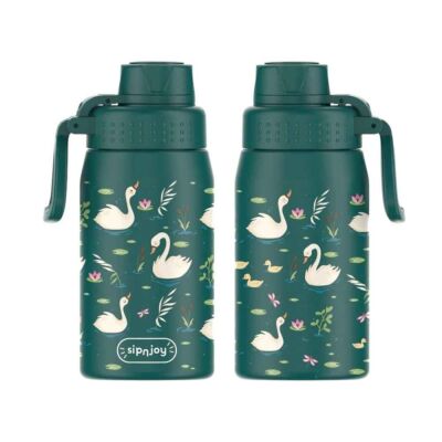 Sipnjoy WideWonder Çocuk Su Termosu 420 ml Swan Harmony - 3