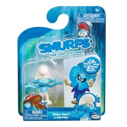 Şirinler 2'Li Figür Clumsy Smurf & Smurflily - 2